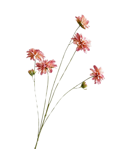 Zijden dahliatak roze 90 cm