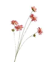 Zijden dahliatak roze 90 cm