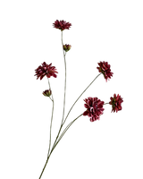 Zijden dahliatak bordeaux 90 cm