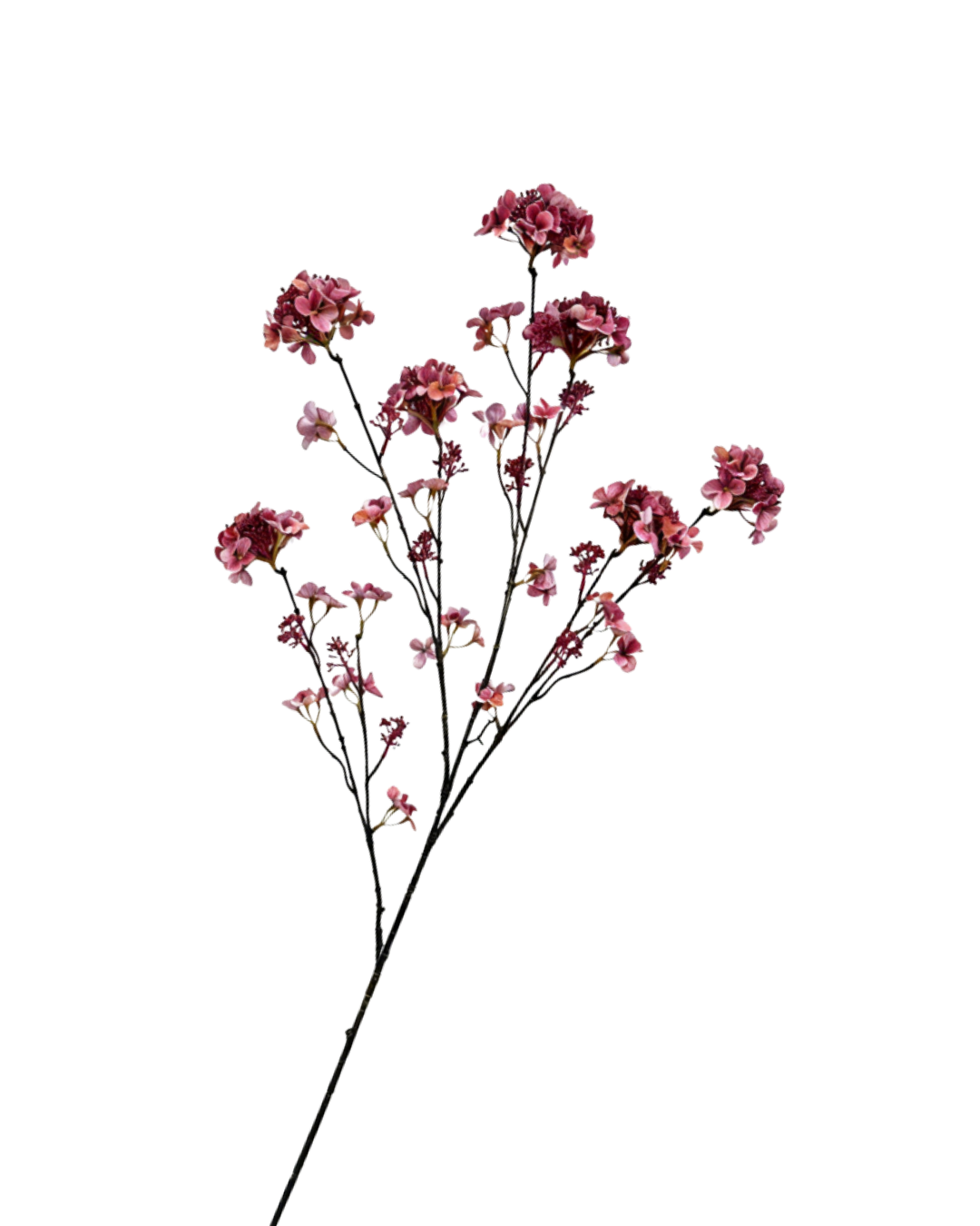 Zijden Hydrangea tak Roze 109 cm