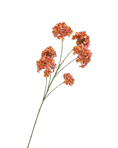 Zijden Hydrangea spray Oranje 95 cm